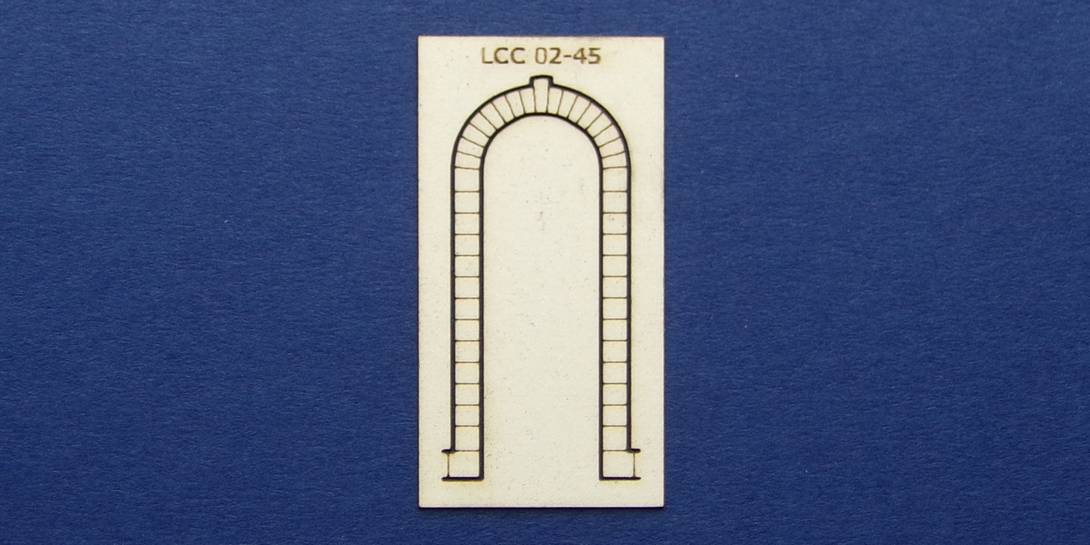 LCC 02-45 OO gauge stone decoration for single door Stone decoration for single door.